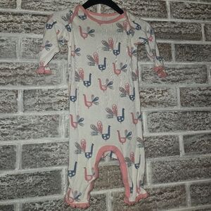 Charming Bird Print Baby Onesie